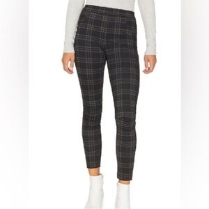 SANCTUARY Grease Plaid Leggings High Rise Skinny Autumn Plaid Black Women's XS